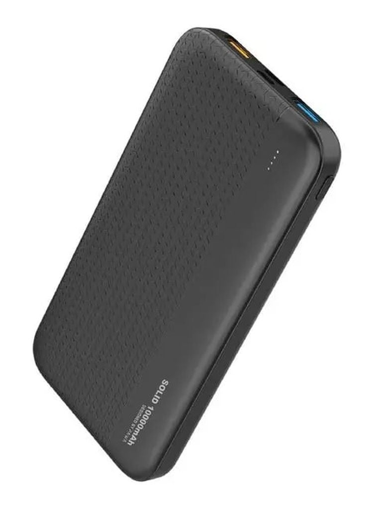 باوا باور بانك قوي بمنفذ USB مزدوج بسعة 10000 مللي أمبير في الساعة - أسود - Image 1