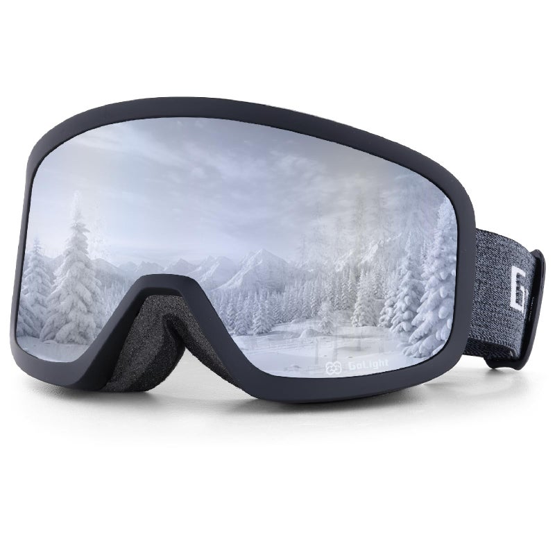 GoLight Asian Fit Ski Goggles for Men & Women â€“ Low Bridge Fit, Anti-Fog Double Cylindrical REVO Lens, UV400 Protection, Triple-Layer Foam Nose Pad, Adjustable Anti-Slip Strap, Helmet Compatible - Image 1