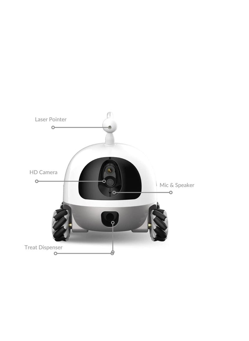 Tutirobo Smart Internet of Technology Home Robot for your Cats Dogs and even your Family Mobile Full HD Pet Camera with Treat Dispenser Remote Control via App Pet Robot
