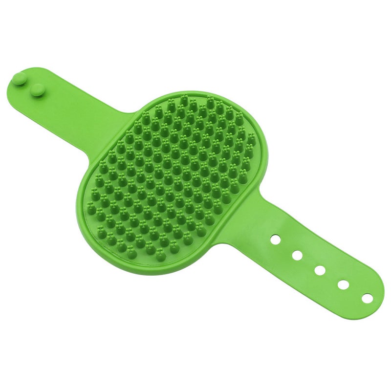 Cross-border Pet Bath Brush Silicone Dog Bathing Artifact Gloves Massage Brush Cat Brush Tools Cleaning Supplies Green (plum blossom brush)