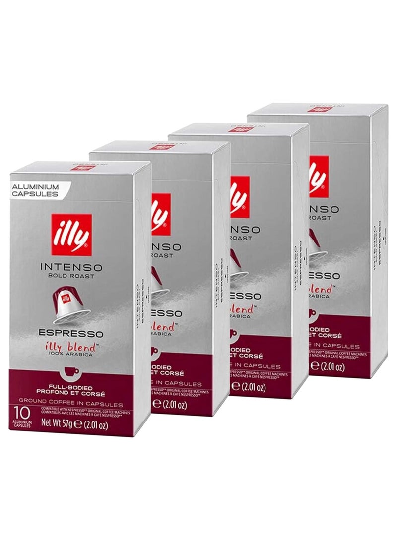 Illy Nespresso Intenso , Espresso Coffee, (40 Capsules), 228g - Image 1