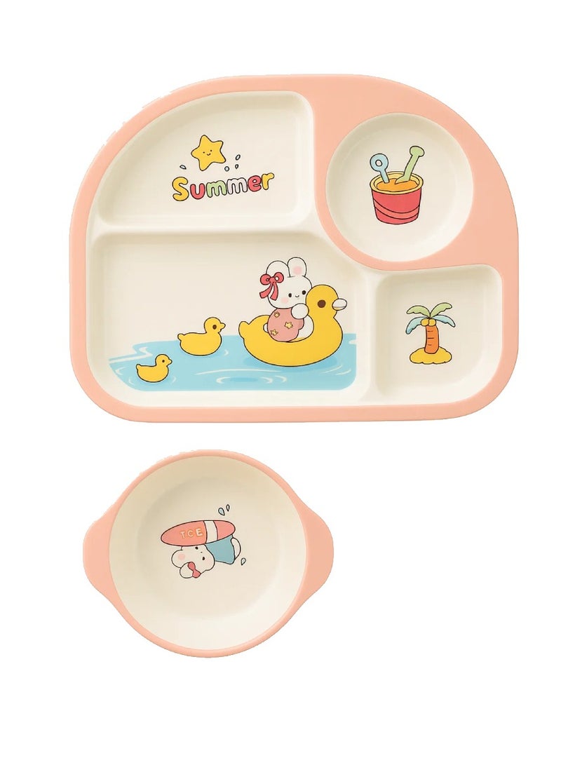 Factory Price 5 Piece Summer Camp Bamboo Tableware Set - Image 3