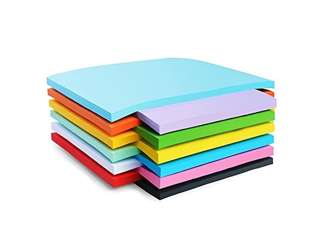KRASHTIC Origami 200 Sheet Plain Mix Color of 10 Size 15x15 cm 70 GSM Paper Easy Folding - Image 1