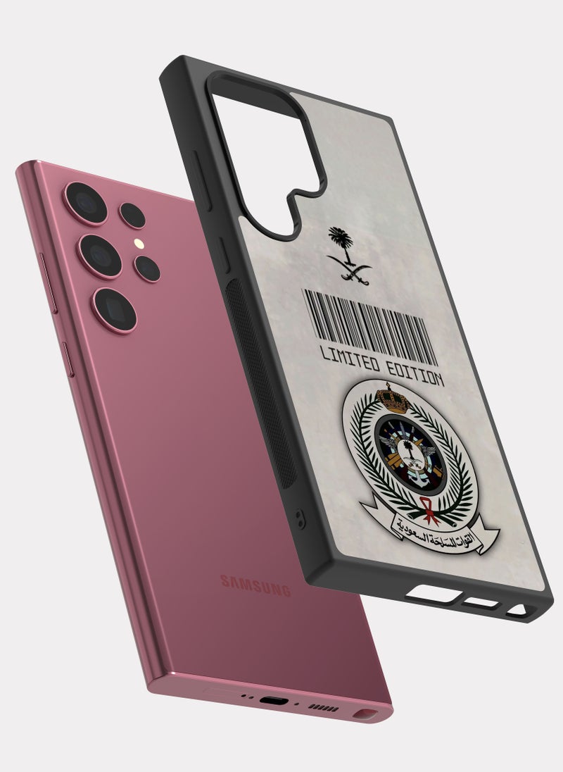 بكسلات كفر سامسونج جالكسي اس 22 الترا القوات المسلحة السعودية رمادي - Image 2