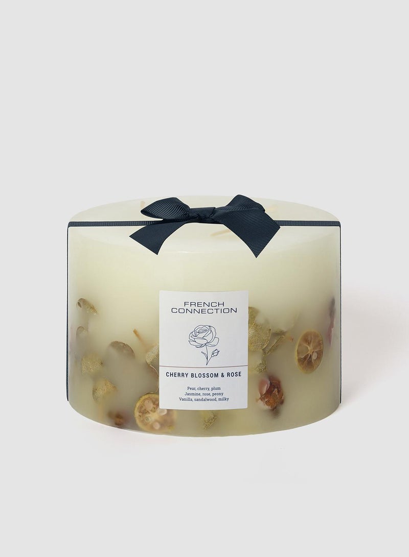 French Connection Botanical Infused Cherry Blossom & Rose Candle 1.5KG - Image 2