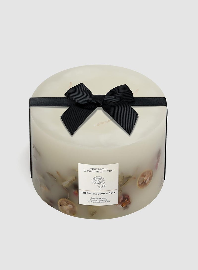 French Connection Botanical Infused Cherry Blossom & Rose Candle 1.5KG - Image 3