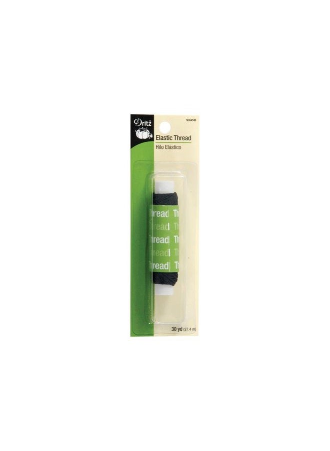 9345B Elastic Sewing Thread, Black, 30-Yard