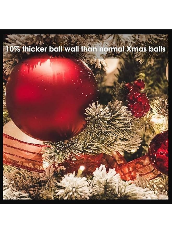 The Bros Classic Red & Gold Christmas Ball Ornaments Set - 20-Piece Bauble Collection for Elegant Tree Decoration - Image 3