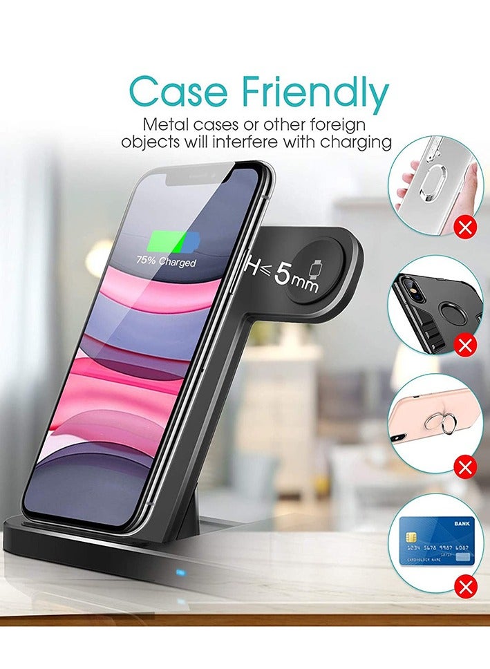 15W Four in One Wireless Charger Vertical Phone Holder - Image 3