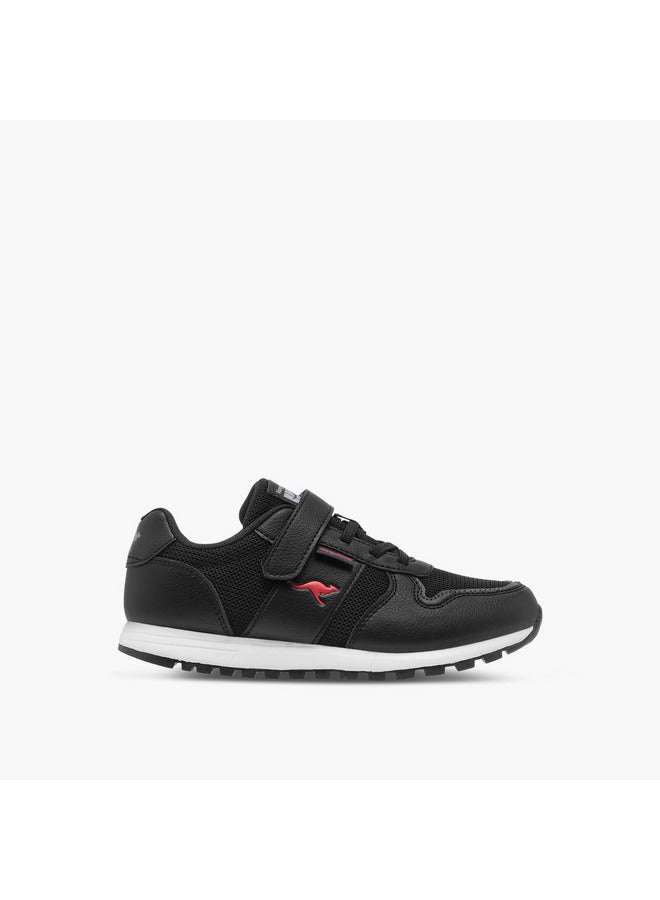 kangaROOS Boys' Logo Detail Sneakers with Hook and Loop Closure  - Image 3