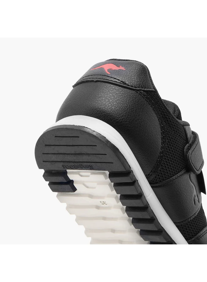 kangaROOS Boys' Logo Detail Sneakers with Hook and Loop Closure