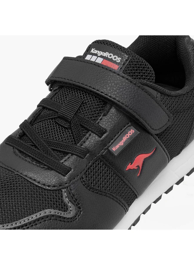 kangaROOS Boys' Logo Detail Sneakers with Hook and Loop Closure