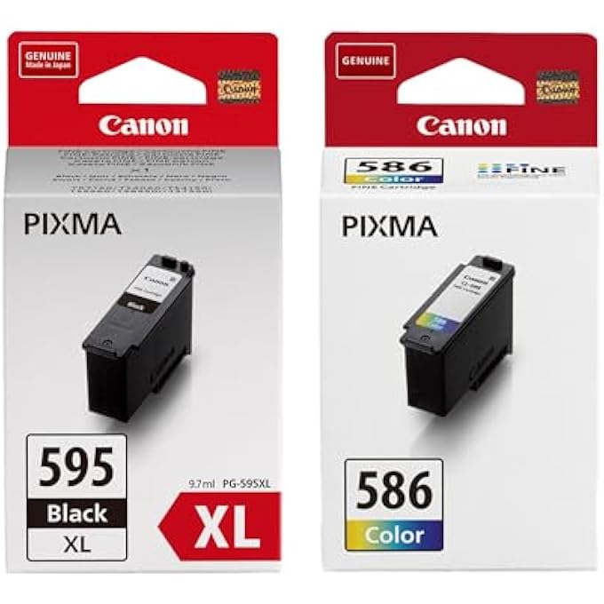 CANON PG-595XL HIGH YIELD BLACK & CL-586 COLOUR - INK FOR PIXMA TS4150I TS6550I TS7550I - Image 1