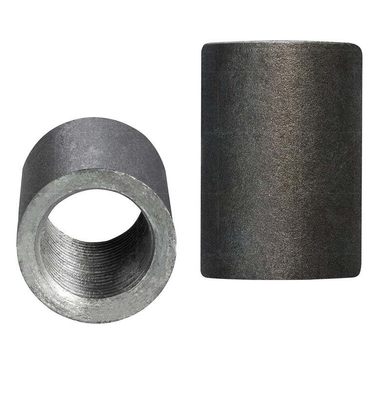 SUPPLYGIANT Supply Giant NDCT0034 1/2" Straight Merchant Steel Coupling With Black Coating - Image 2