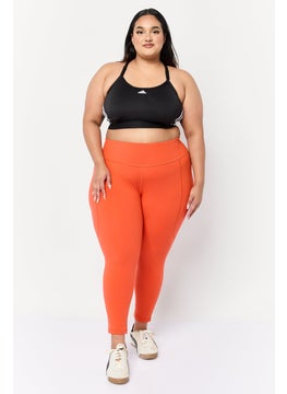 Adidas Women Plus Size Brand Logo Padded Sports Bra, Black  - Image 3