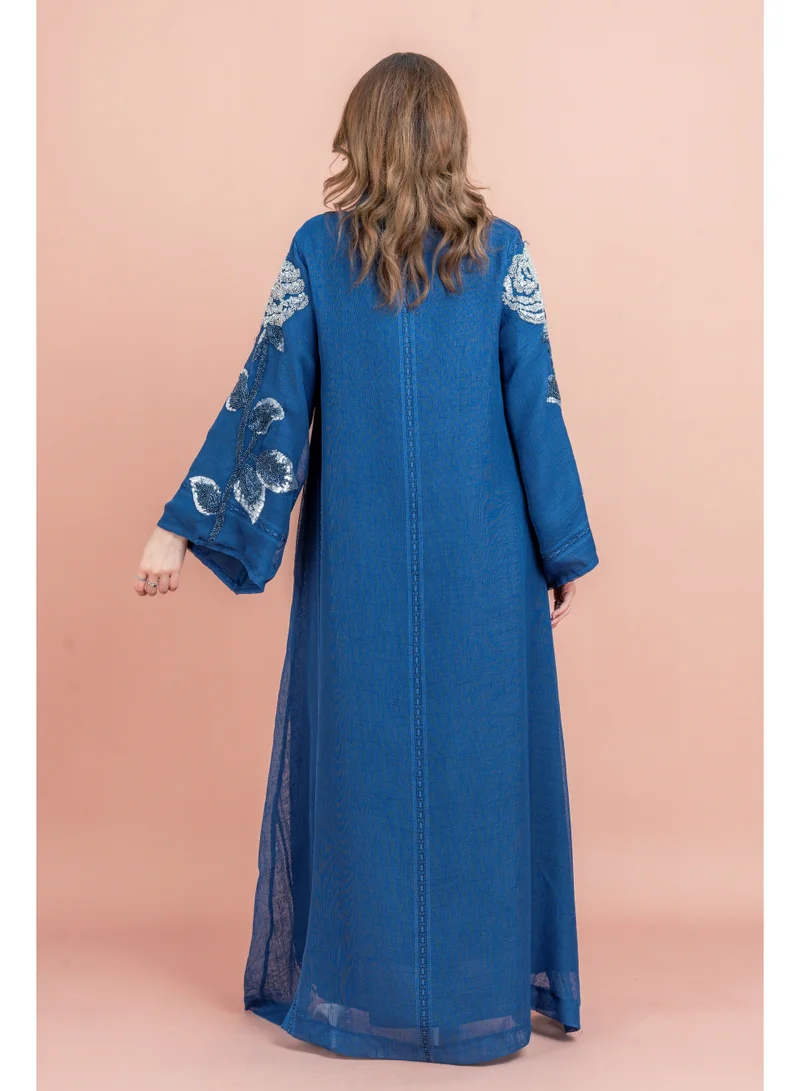 اكسا جلابية كريستال يدوية حديثة
