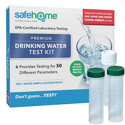 Safe Home?PREMIUM Drinking Water Test Kit - Comprehensive Testing for 50 Different Parameters - EPA Guidelines - Lab Fees & Return Shipping Included