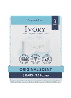 Ivory Ivory Original Bath Bar Soap with Notes of Aloe Scent 317 oz Pack of 3 