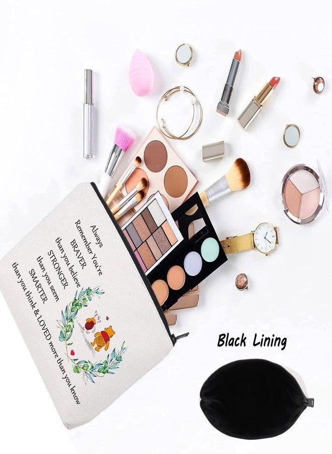 ليفلو حقيبة مكياج LEVLO للصداقة، هدية مثالية للأصدقاء، صداقة: أنتِ أشجع وأقوى وأذكى مما تظنين، حقيبة مكياج بسحاب (حقيبة وي ني) - Image 3