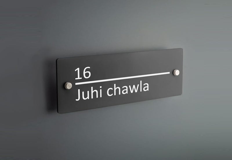 SVM CRAFT Customized Personalized Acrylic Name Board Plates Home Door Entrance Outdoor House Apartment Flat Office Glass Door 10 inch x 6 inch b