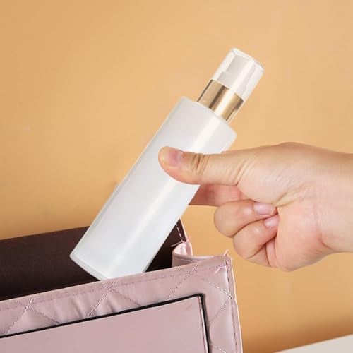 SYBL 2Pcs 100ML/3.3 oz Empty Refillable Glass Lotion Bottles Pump Press Bottle White Upscale Travel Cosmetic Container Dispenser for Foundation Essential Oils Cream - Image 5