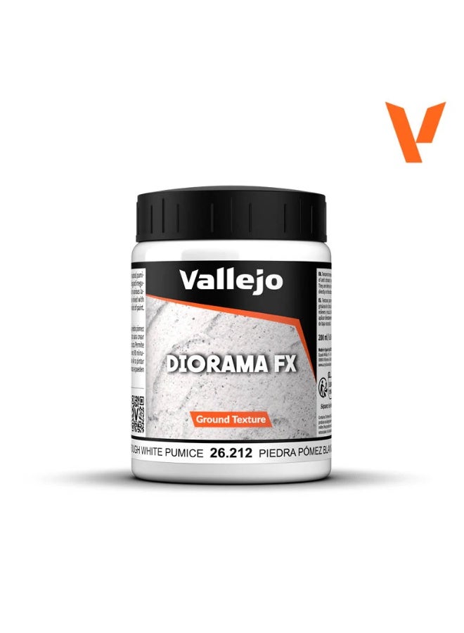 فاليجو معجون أكريليك أبيض خشن من حجر الخفاف، 200 مل - لأرضيات الديوراما والنماذج والمجسمات المصغرة