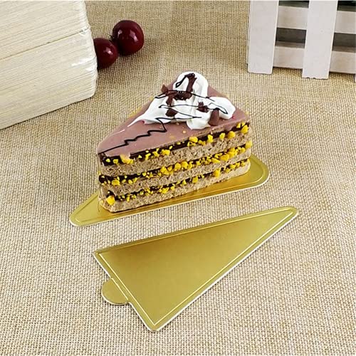 Corkwaw 200Pcs Mini Cake Boards,Triangle Cake Bases,Dessert Displays Tray for Cupcakes, a Centerpiece on a Dessert Table, Cake Slices, Cupcakes, Treats, Cheesecake - Image 3