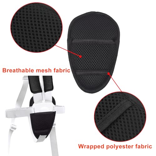 Anglepingping 2 Pack Car Seat Crotch Cushion Universal Cushion Crotch PadsStroller Crotch Pads for Car Seat Pushchair for Comfort Cushion Car Seats CoversBlack - Image 5