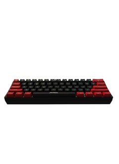 JeDEL Wired Mechanical Rainbow Gaming Keyboard KL-69 ,  for computer and lap top (black/red) RGB Full size with 61 Keys , cable USB type - C , Speed interface , blue switch, adjustable height in to give comfort to the hand while playing . It can be used at home, office and personal use.  - Image 2