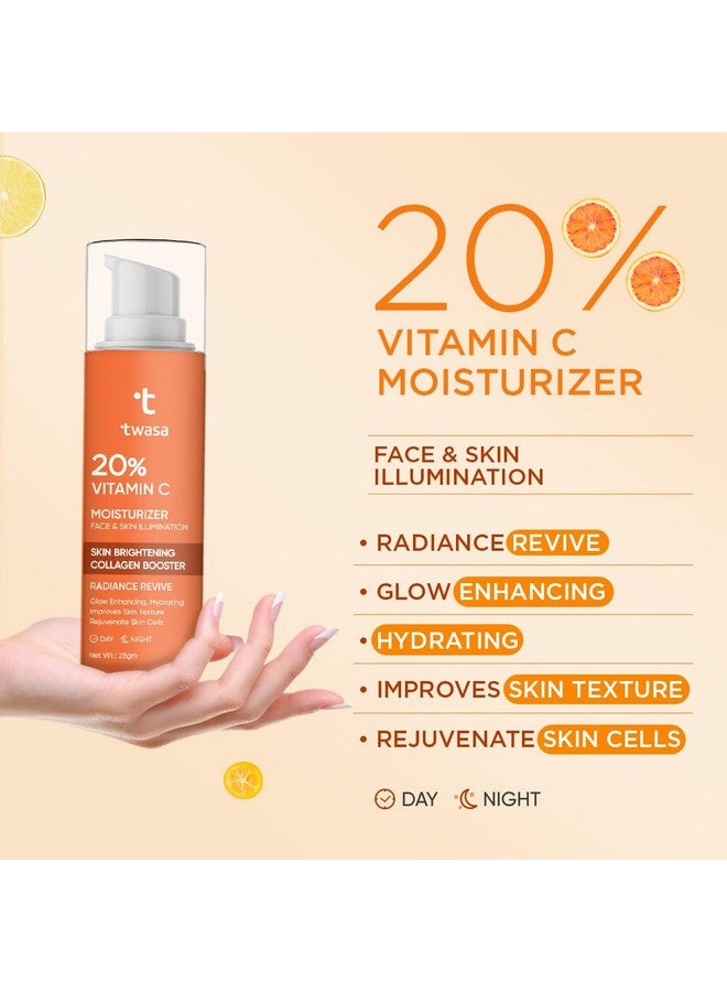 Twasa Vitamin C Face Moisturizer For Reduces Skin Dullness, Lightweight & Oil Free Moisturiser to Hydrate & Brighten Skin, for Men & Women, All Skin Types - 25g - Image 2