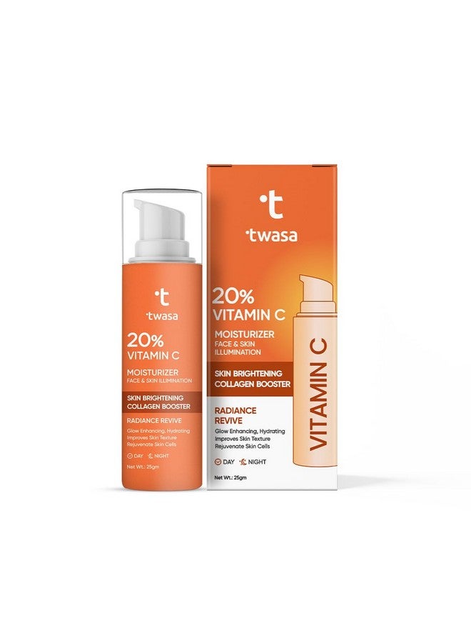 Twasa Vitamin C Face Moisturizer For Reduces Skin Dullness, Lightweight & Oil Free Moisturiser to Hydrate & Brighten Skin, for Men & Women, All Skin Types - 25g - Image 1