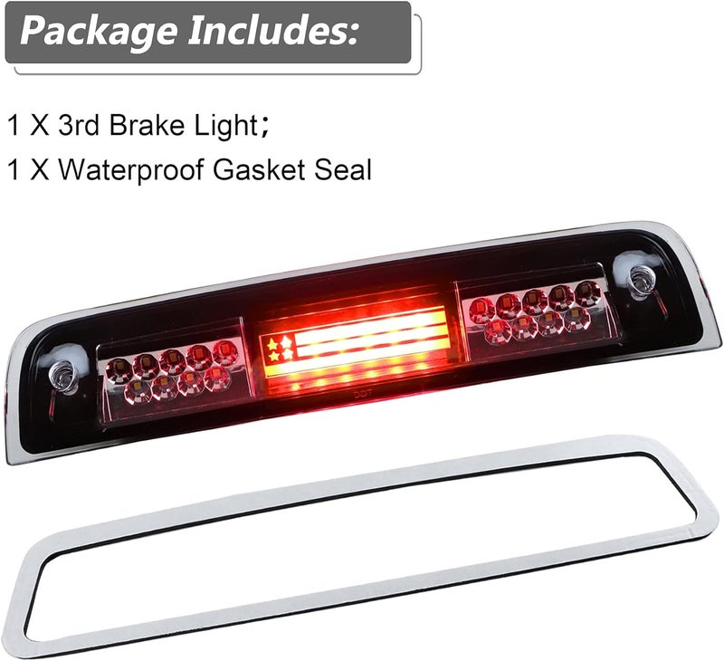 Bomusou Sanzitop LED 3rd Third Brake Light for Dodge Ram 1500/2500/3500 (2009-2017) - Image 2