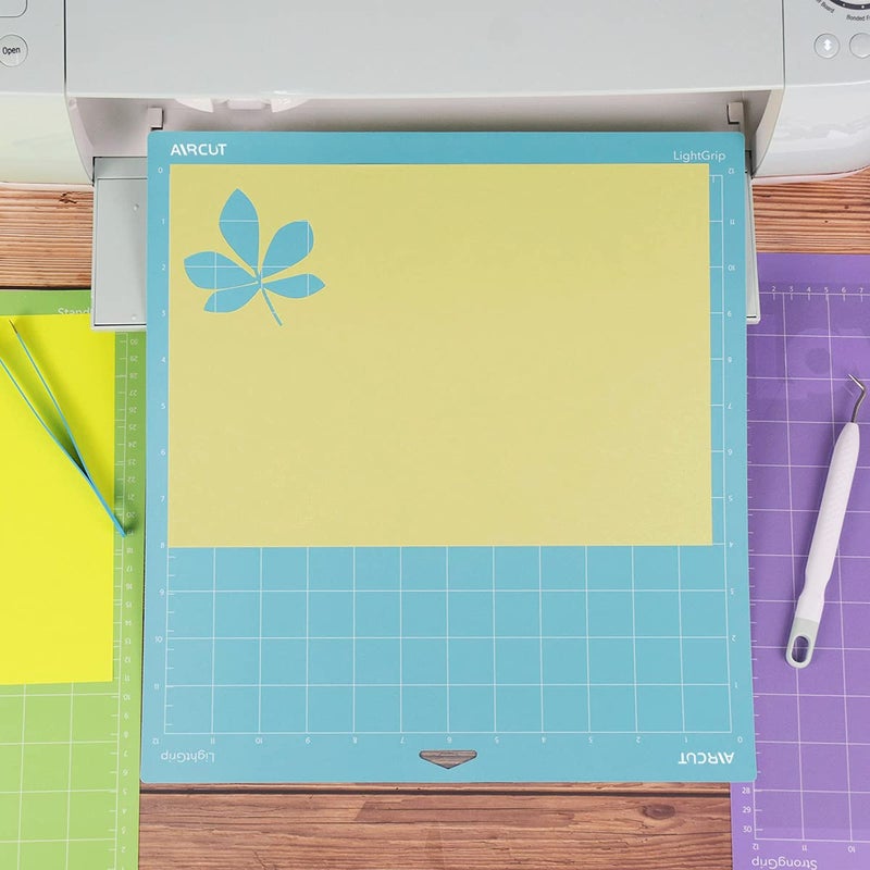 AIRCUT Light Grip Cutting mat for Cricut Maker/Explore Air 2/Air/One(12x12 Inch, 3 Mats) Light Adhesive Sticky Blue Quilting Cricket Cutting Mats Replacement Accessories for Cricut - Image 3