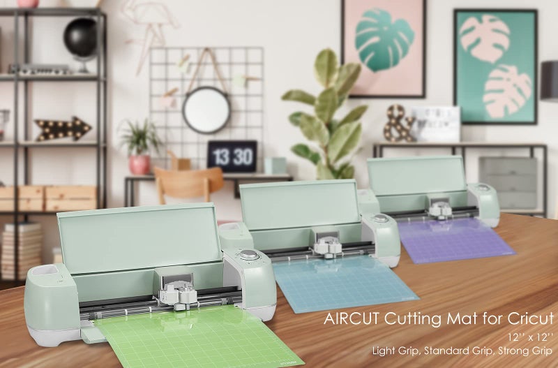 AIRCUT Light Grip Cutting mat for Cricut Maker/Explore Air 2/Air/One(12x12 Inch, 3 Mats) Light Adhesive Sticky Blue Quilting Cricket Cutting Mats Replacement Accessories for Cricut - Image 5