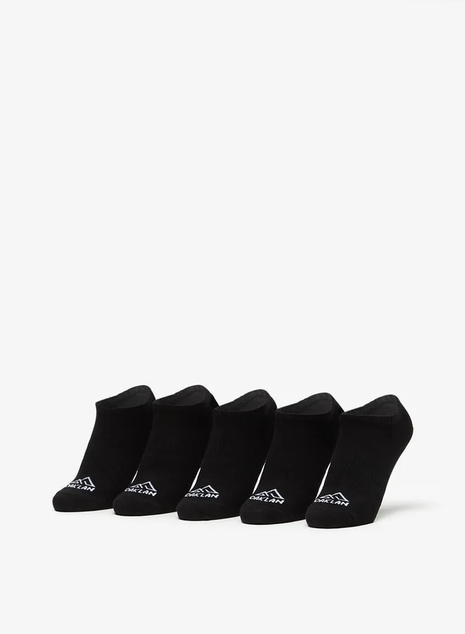 أوكلان Women's Logo Print Ankle Length Sports Socks - Set of 5