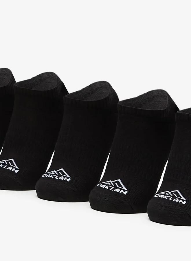 أوكلان Women's Logo Print Ankle Length Sports Socks - Set of 5