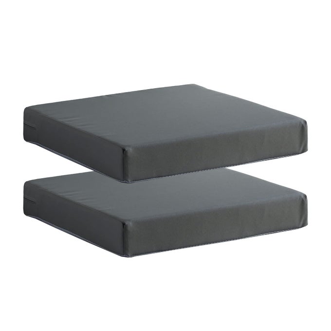 Patio Chair Cushions Non Slip Bottom Chair Pad with Ties Set of 2 Waterproof Square Outdoor Seat Cushion Replacement for Garden Swing Furniture 18x18 Inch Gray