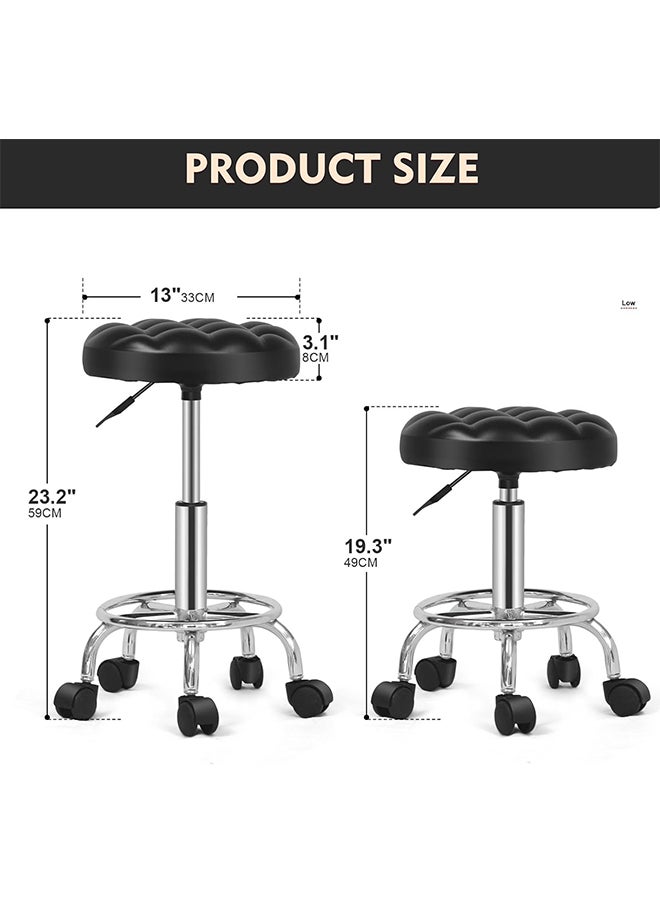 Swivel Cosmetic Chair,360 Degree Swivel,Height Adjustable,Easy to Install,Suitable for Working Salon/Drawing Swivel Chair(Black)