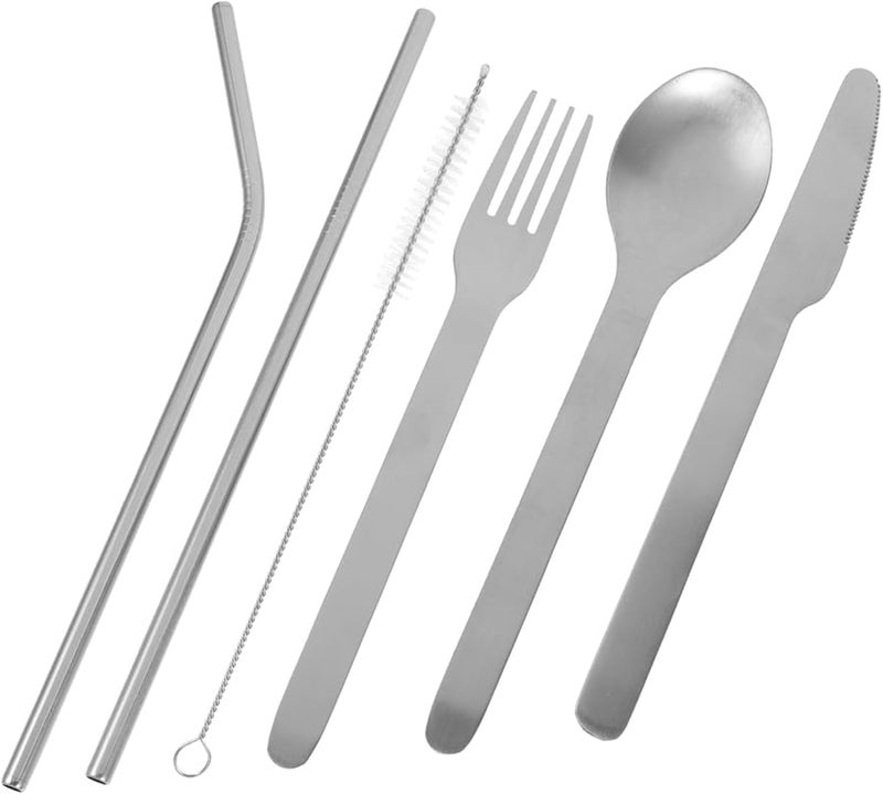 GARVALON Stainless Steel Cutlery Set Portable Dining Utensils For Outdoor Buffet Home Parties - Image 2