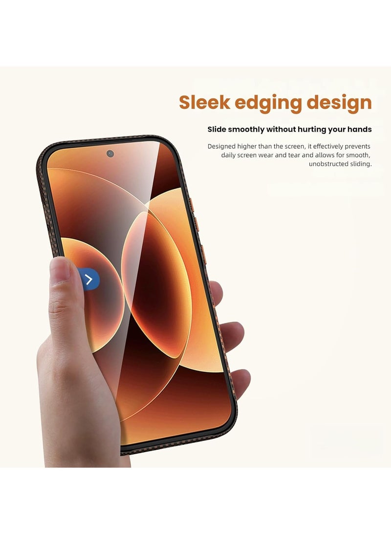 general Magnetic Protective Case Compatible with Xiaomi 17 Pro Max 2025 【Supports Wireless Charging】Lightweight PC Drop Protection Case Carbon Fiber Texture - Image 3