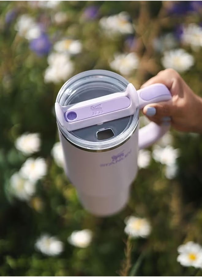 Stanley Quencher H2.0 FlowState Stainless Steel Vacuum Insulated Tumbler with Lid and Straw for Water, Iced Tea or Coffee, Smoothie and More, 40Ounce Stainless Steel 32x15x 10cm
Purple - Image 2
