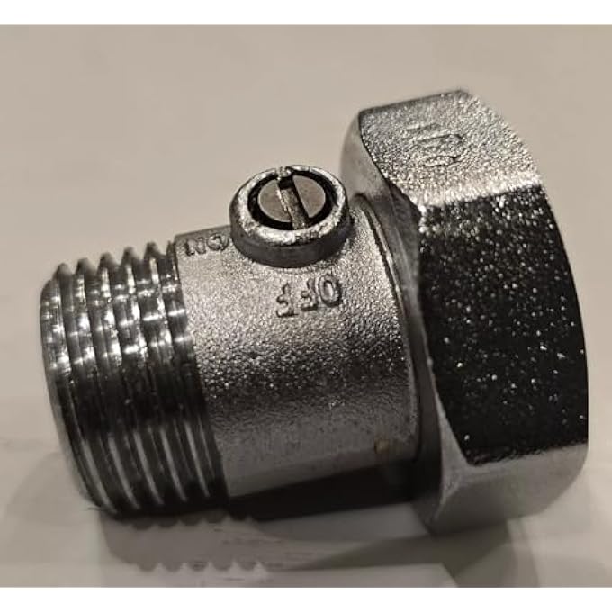 TC RADIATOR LOCKSHIELD VALVE TAIL UNION 1/2" X 3/4" WITH ISOLATING VALVE PAIR - Image 3