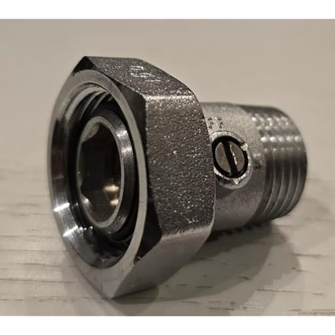 TC RADIATOR LOCKSHIELD VALVE TAIL UNION 1/2" X 3/4" WITH ISOLATING VALVE PAIR - Image 2