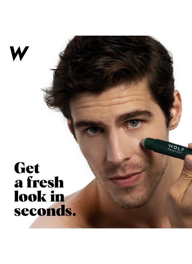 The Wolf Project Wolf Project Under Eye Roller With Caffeine Vitamin C And Peptides Energizing Eye Serum For Dark Circles And Puffiness Fine Lines Wrinkles Gelbased Brightening Eye Cream For Men (15Ml)  - Image 5