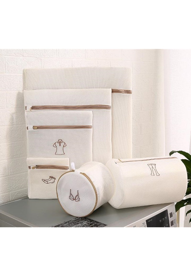 6pcs embroidered wash bag mesh bag thickened double layer bra underwear machine washable clothes laundry bag - Image 4
