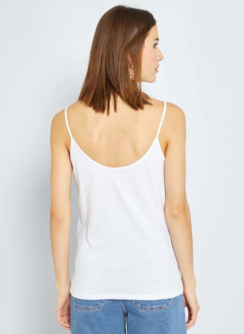 Kiabi spaghetti-strap-top-white - Image 3