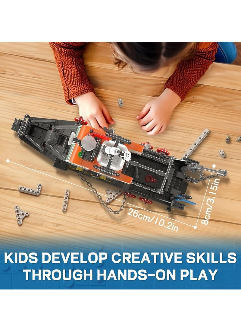 mould king - Ocean Explorer Ship Building Kits, City Boat Model,Multi-purpose lifeboat building set， House Decor for Boys and girls to Play, Block Set Compatible with Most Brands, Gift for 8+ Years Old Kids and Adult 10081 （364 Pcs） - Image 1