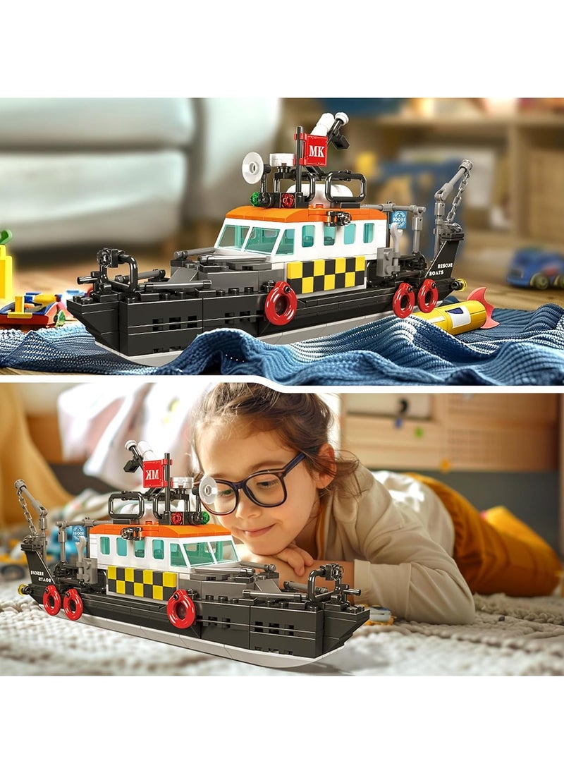 mould king - Ocean Explorer Ship Building Kits, City Boat Model,Multi-purpose lifeboat building set， House Decor for Boys and girls to Play, Block Set Compatible with Most Brands, Gift for 8+ Years Old Kids and Adult 10081 （364 Pcs） - Image 1