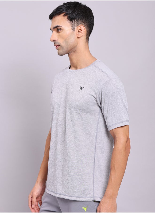 Technosport Melange Short Sleeve Slim Fit T-Shirt  - Image 2