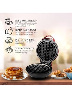 Rock Pow 4" Mini Waffle Maker - Made With Premium Quality Plastic & Non-Stick Coating - Small Pancake Maker For Brownies, Cookies, Quesadillas, Calzones, Hash Browns and Other Foods  - Image 4
